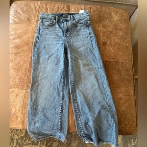 Banana Republic High Rise Wide Leg Crop Jeans